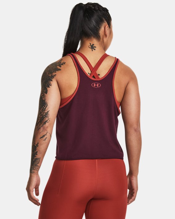 Women's Project Rock Arena Tank in Maroon image number 1